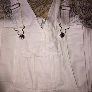 American Eagle White Overalls